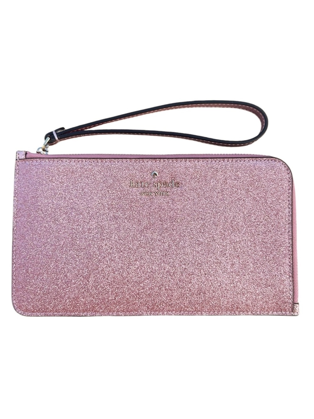 KATE SPADE  Lucy Glitter L-Zip Wristlet